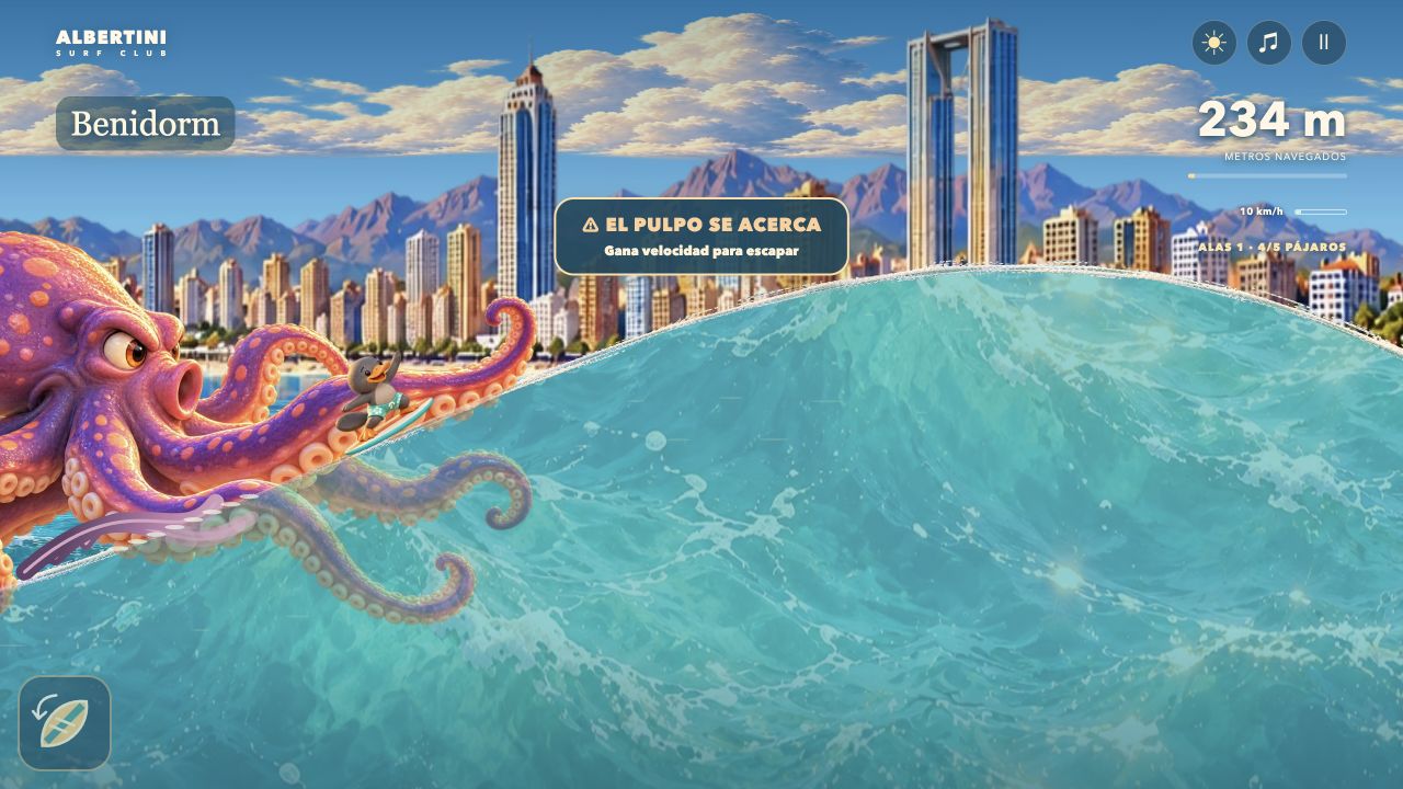 Albertini Surf Club: escena del juego